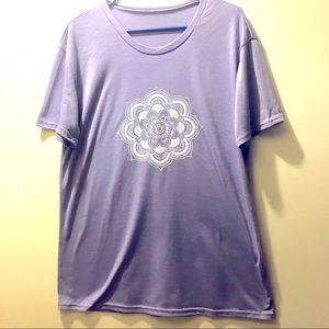 Light Purple Mandala Thin T Shirt